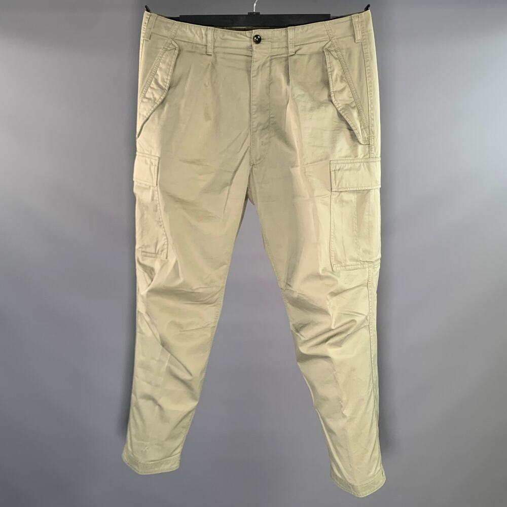 TOM FORD Size 36 Green Cotton Zip Fly Casual Pants